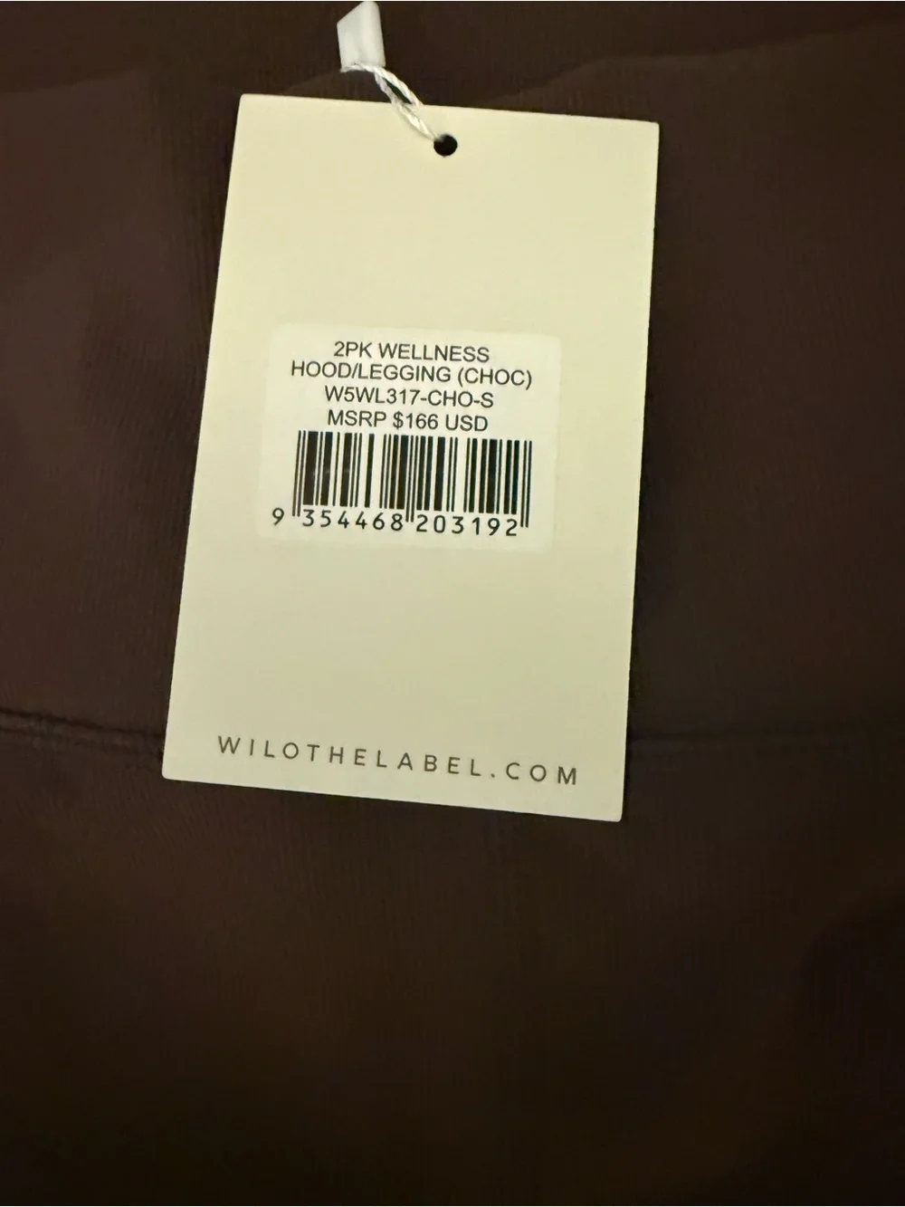 WILO The Label Wellness Club Active Set S Brown Hoodie Legging Lounge Travel NWT